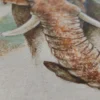 Obraz ze słoniem z Tajlandii na papierze bambusowym